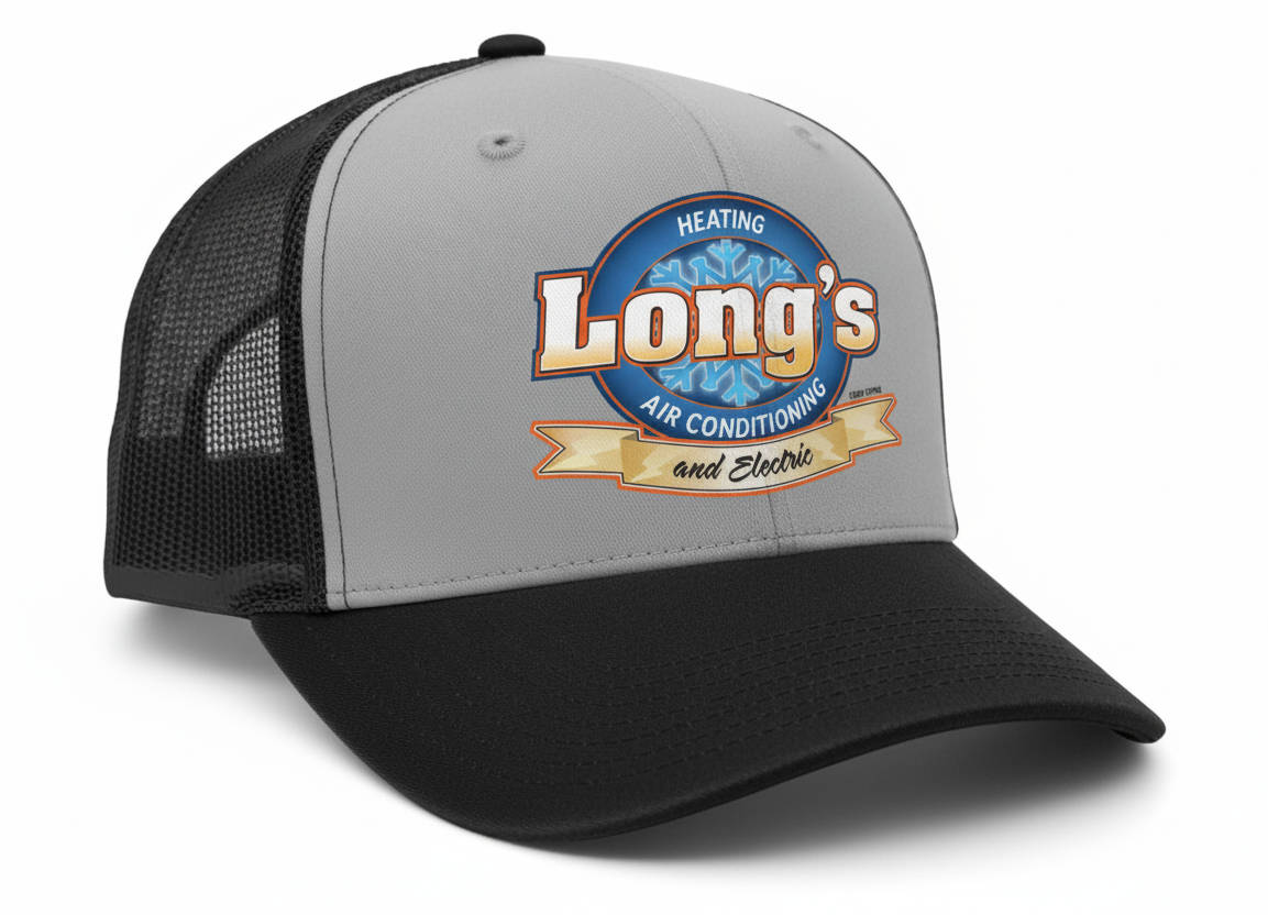 Baseball hat with Long's HVAC logo