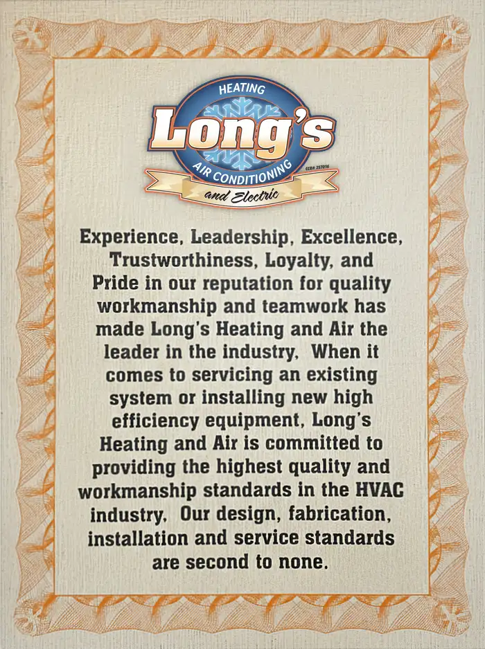 Long's HVAC mission poster